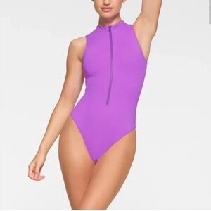Skims recycled swim sleeveless one-piece violet xxs